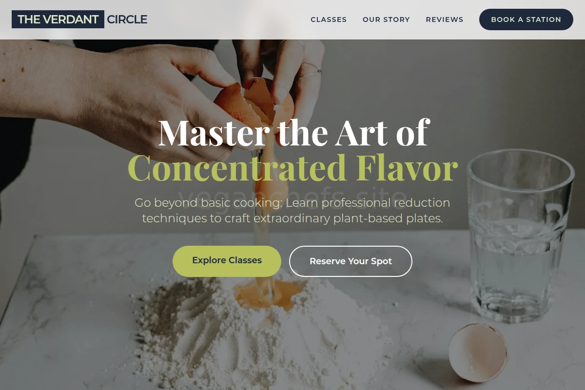 Reduction Cooking Class